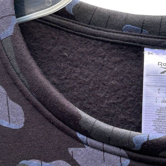 NEW Reebok Identity Motion Camo Fleece Crew Sweatshirt Training - Size Large - Picture 5 of 11